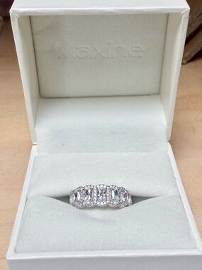 Sterling Silver CZ Eternity Wedding Band Brand New Never Worn